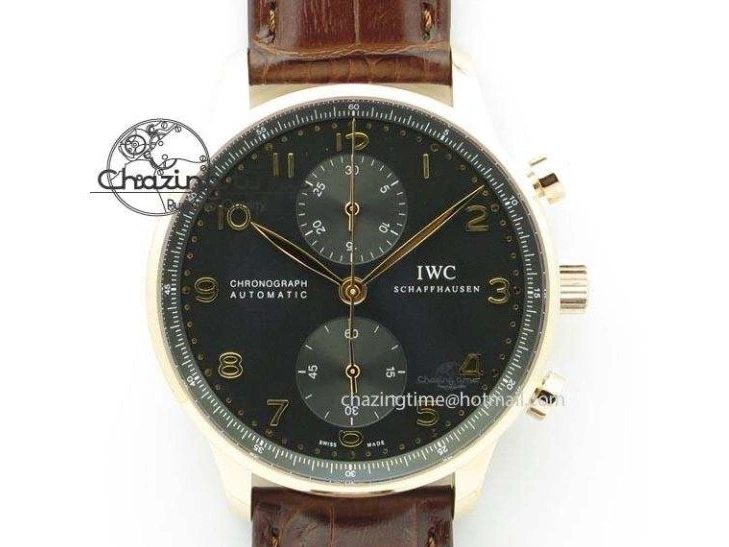 MIROTIME 0517 Reliable Portuguese IW371447 ZF 1:1 Best Edition SS Black Dial On Black Leather Strap A79350 V 7274